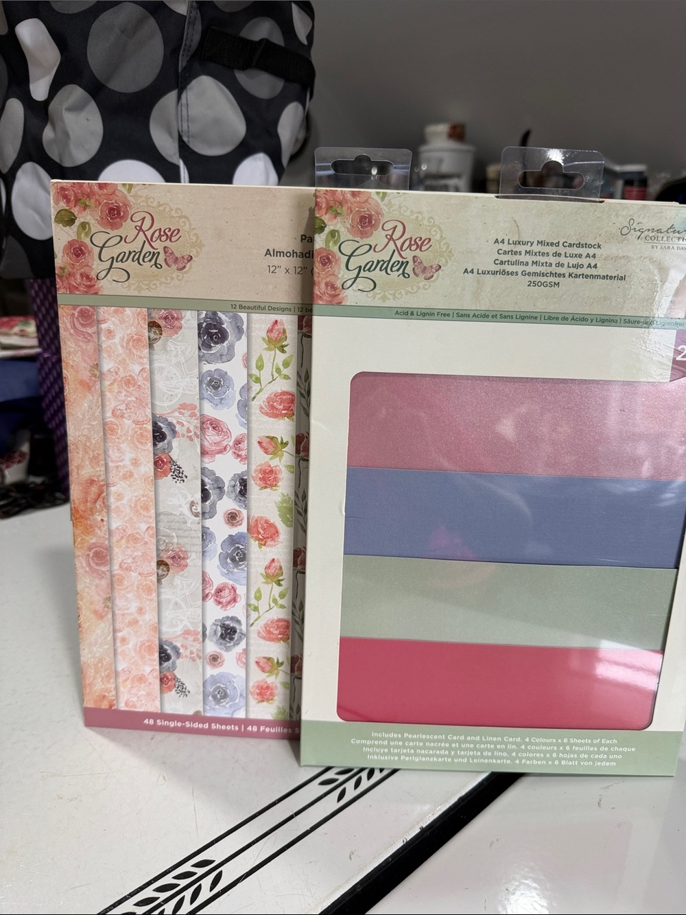Crafters Companion Rose Garden Paper Pad and Luxury Mixed Cardstock